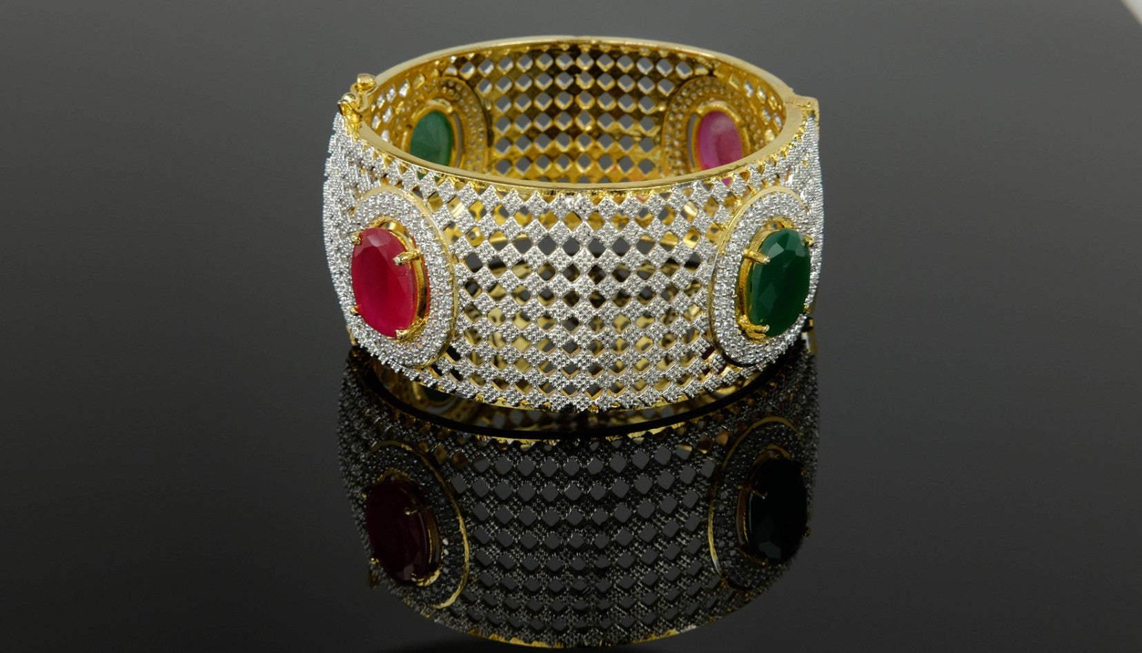 American Diamond Openable Bracelet