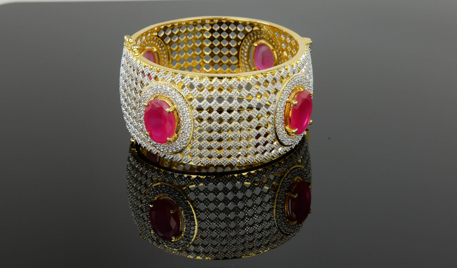 Ruby Openable Bracelet