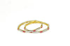 White & Fuchsia AD Bangles