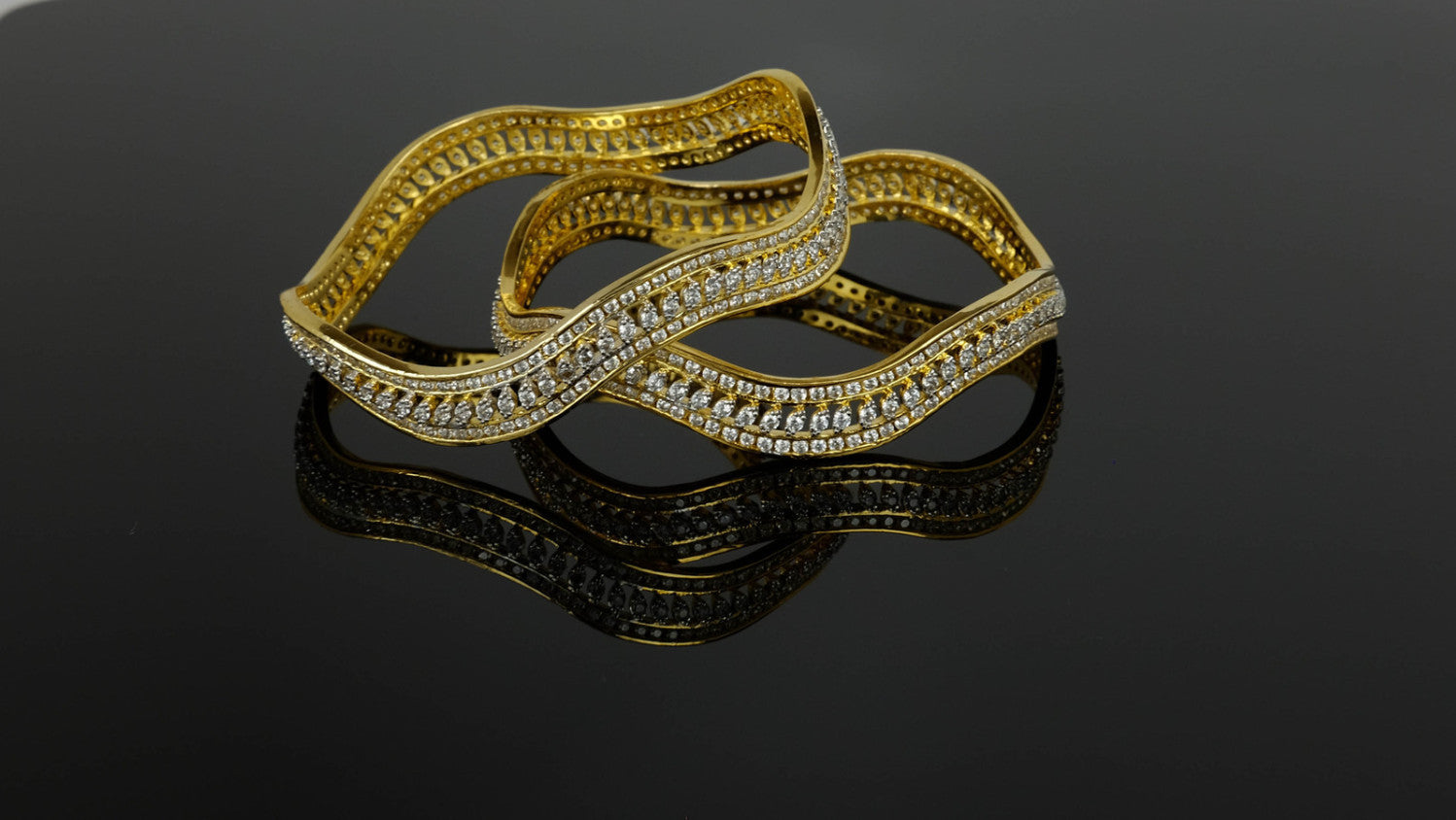 Wave American Diamond Bangles