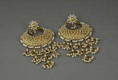 Antique Gold And Pearl Earrings